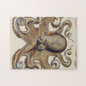 Puzzle Calmar de poulpe vintage par Ernst Haeckel (Horizontal)
