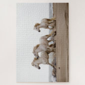 Puzzle Camargue Horses courir sur la plage (Vertical)