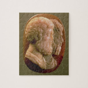 Puzzle Camée dépeignant Marcus Aurelius (121-180) et Luci