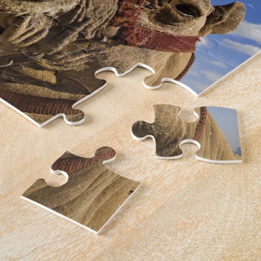 Puzzle Camel devant les pyramides de Gizeh, Egypte, (Côté)