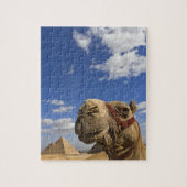 Puzzle Camel devant les pyramides de Gizeh, Egypte, (Vertical)