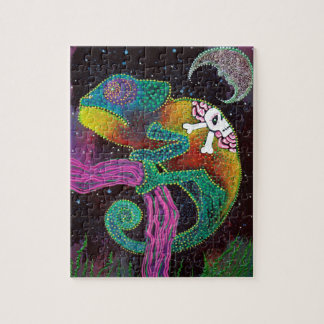 Puzzle Caméléon coloré