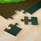Puzzle Caméléon mignon vert (Côté)