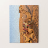 Puzzle Camels dans le désert d'Oman Wahiba (Vertical)