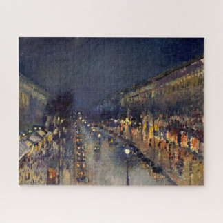 Puzzle Camille Pissarro Boulevard Montmartre at Night
