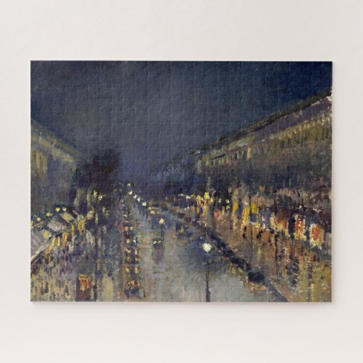 Puzzle Camille Pissarro Boulevard Montmartre at Night (Horizontal)