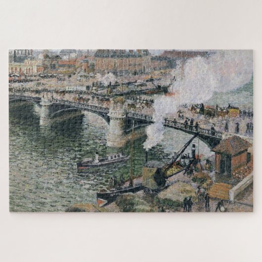 Puzzle Camille Pissarro Pont Boieldieu à Rouen Peinture (Horizontal)