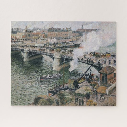 Puzzle Camille Pissarro Pont Boieldieu à Rouen Peinture (Horizontal)