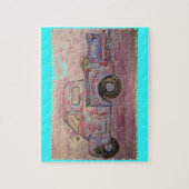 Puzzle camion bleu antique de patine (Vertical)