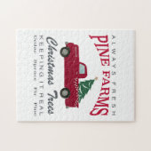 PUZZLE CAMION DE ROUGE DE FERME DE NOËL (Horizontal)