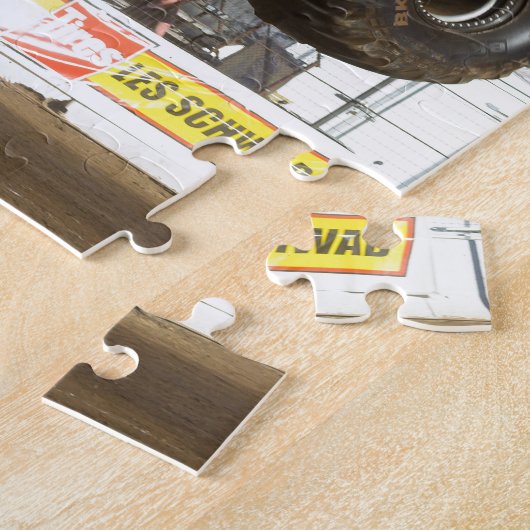 Puzzle Camion Monster Vert En Action (Côté)