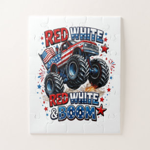 Puzzle Camion monstre Red White Boom