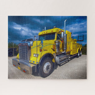 Puzzle Camion-remorque jaune semi-remorque robuste pour g