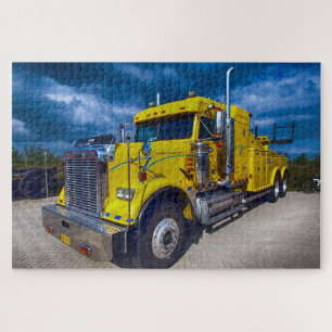 Puzzle Camion-remorque jaune semi-remorque robuste pour p