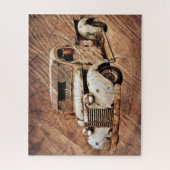 Puzzle Camion vintage Bois rustique (Vertical)