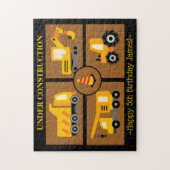 Puzzle Camions de construction Cadeau d'anniversaire Cust (Vertical)