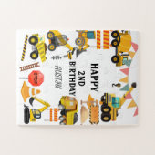 Puzzle Camions de Construction | Fête d'anniversaire pour (Horizontal)