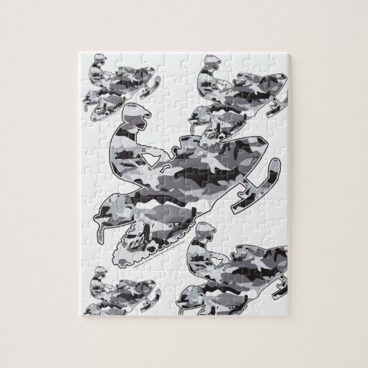 Puzzle Camoflage gris Snowmobiler (Vertical)
