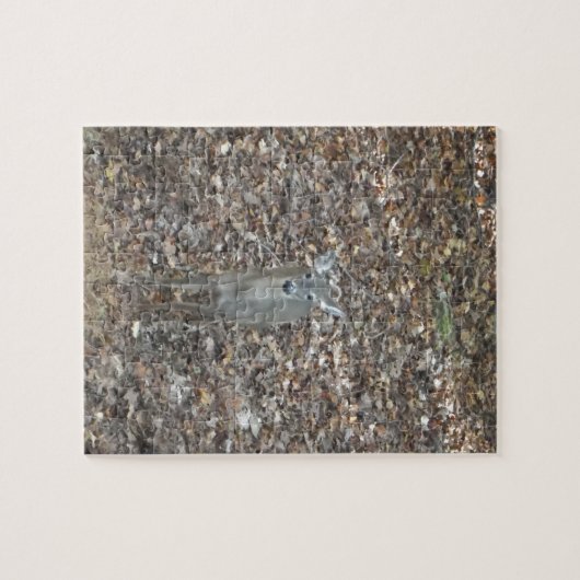 Puzzle Camouflage Cerf en feuilles d'automne (Horizontal)