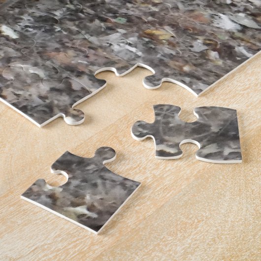 Puzzle Camouflage Cerf en feuilles d'automne (Côté)