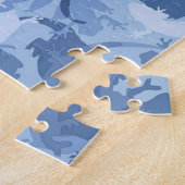 Puzzle Camouflage de reptile bleu (Côté)