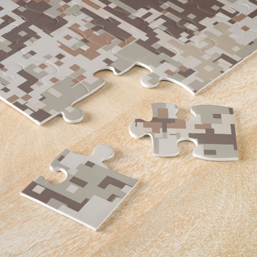 Puzzle Camouflage numérique de style beige du désert (Côté)