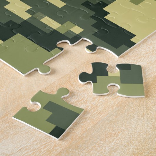 Puzzle Camouflage numérique en bois à 8 bits / Camo (Côté)