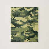 Puzzle Camouflage numérique en bois à 8 bits / Camo (Vertical)