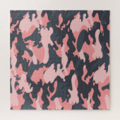 Puzzle Camouflage rose : Motif Vintage classique (Horizontal)