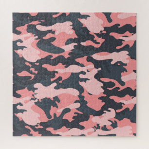 Puzzle Camouflage rose : Motif Vintage classique