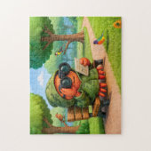 Puzzle Camouflage Spy Crab Observing Park Surroundings Qu (Vertical)