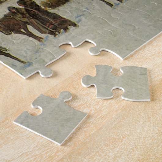 Puzzle Camp de Sioux à Wounded Knee par John Hauser (Côté)