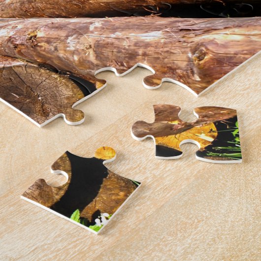 Puzzle Camp d'exploitation forestière dans la forêt avec  (Côté)
