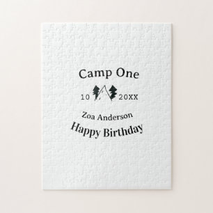 Puzzle Camp un joyeux anniversaire nom date campingaventu