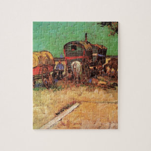Puzzle Campement des Tziganes avec les caravanes, Van Gog