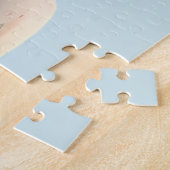 Puzzle Camper Boho avec couronne florale et pastels rose (Côté)