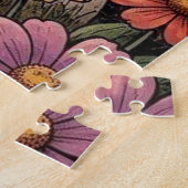 Puzzle Camper Rétro, Champignons, Ruisseau et Fleurs (Côté)
