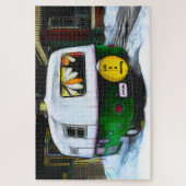 Puzzle Camper Retro Hippie Life Est Un Voyage Juste Aller (Vertical)