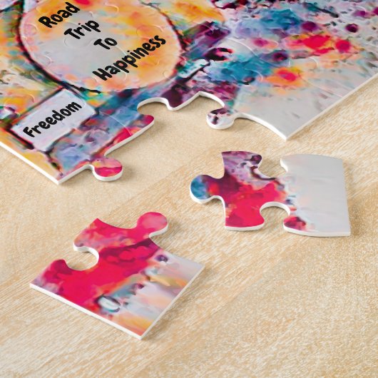 Puzzle Camper Retro Hippie Road Voyage vers la liberté du (Côté)