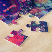 Puzzle Camper Rétro violet rose Hippie Boho Chic (Côté)