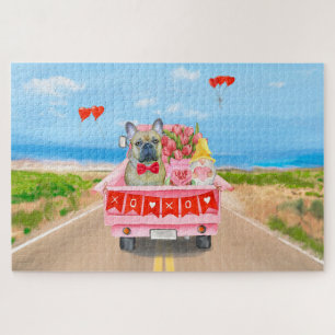 Puzzle Camping-car de la Saint-Valentin pour Bouledogue f