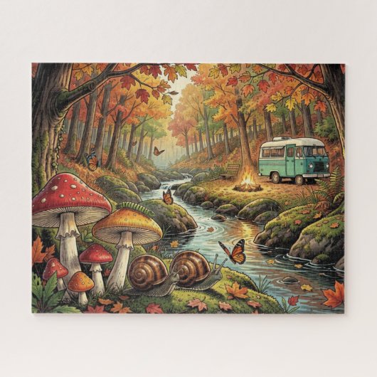 Puzzle Camping Caractère Rétro de Cottage Confortable (Horizontal)