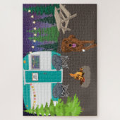 Puzzle Camping Coonhounds (Vertical)