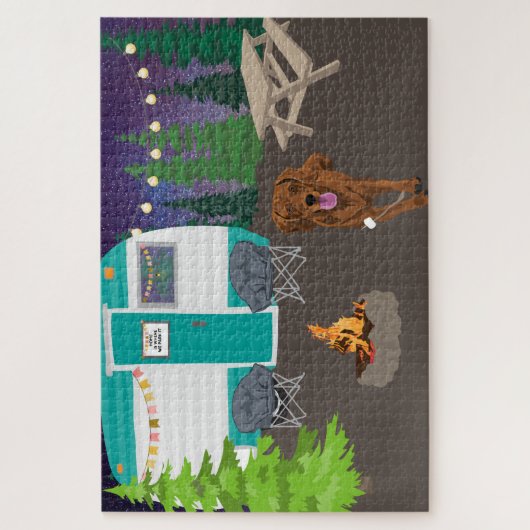 Puzzle Camping Coonhounds (Vertical)