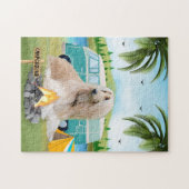 Puzzle Camping de chiens afghans (Horizontal)