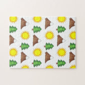 Puzzle Camping Randonnée Nature Sun Mountain Tree (Horizontal)
