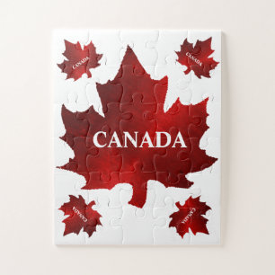 Puzzle CANADA 30 pièces Feuille d'érable rouge