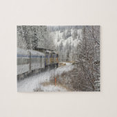 Puzzle Canada, Alberta. Train de neige VIA Rail entre (Horizontal)
