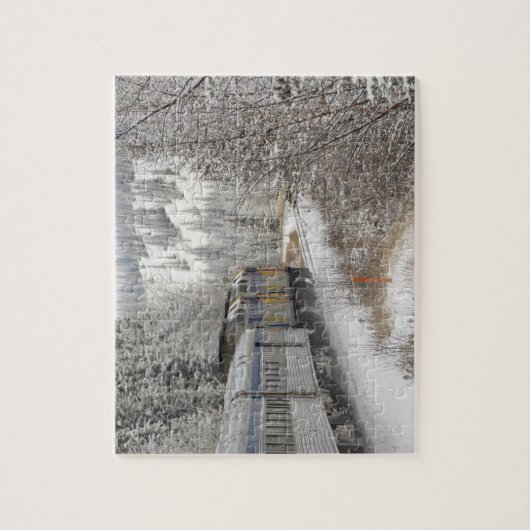 Puzzle Canada, Alberta. Train de neige VIA Rail entre (Vertical)