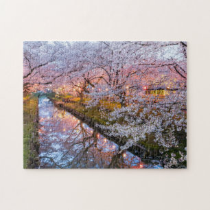 Puzzle Canal aux fleurs de cerisier